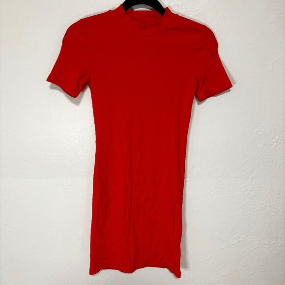 Bershka Red Mini Dress Size Small - Picture 1 of 8